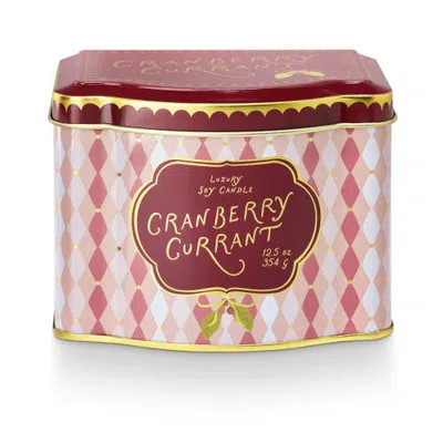 Illume ® Fa La Lovely Cranberry Currant Printed Tin Candle In Red