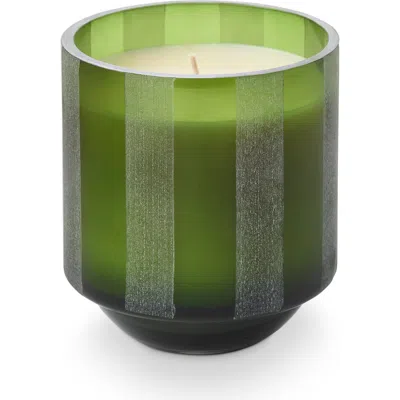 Illume ® Fa La Lovely Fresh Balsam Etched Striped Glass In Green