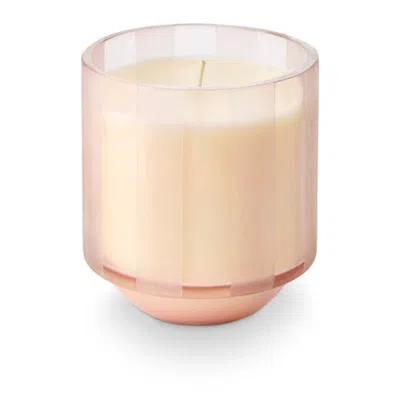Illume ® Fa La Lovely Pink Pine Etched Striped Glass