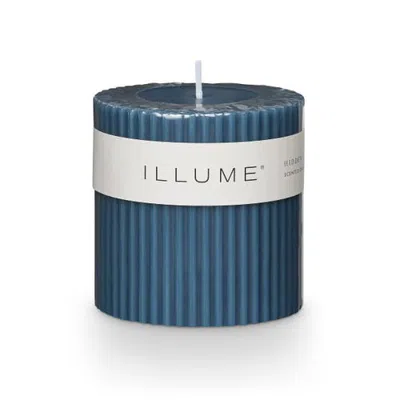 Illume ®  Beautifully Done Small Fragranced Pillar Candle, Hidden Lake In Blue