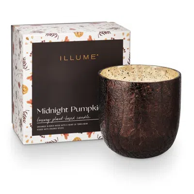Illume ®  Noble Holiday Midnight Pumpkin Crackle Glass Candle In Brown