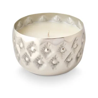 Illume ® La Ciel Balsam & Cedar Radiant Pressed Metal Candle In Silver