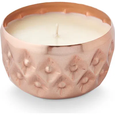 Illume ® La Ciel Woodfire Radiant Pressed Metal Candle In Copper