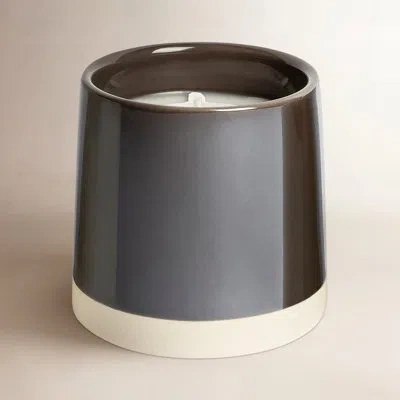 Illume Shine Ceramic Candle In Brown;ivory