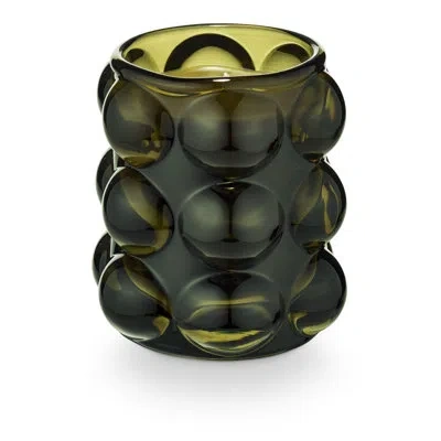 Illume Spiced Pear Bubble Glass Candle In Green