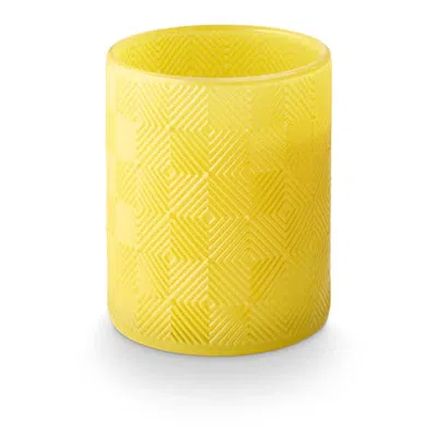 Illume ® Sun Terrace Lemongrass & Lime Textured Glass Candle, 469g In Yellow