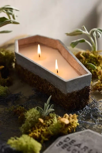 Illume Terrain Halloween Coffin Candle, Tilled Earth In Grey