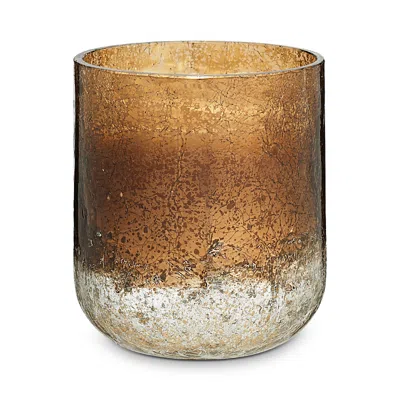 Illume Woodfire Small Radiant Glass Candle 16 Oz. In Brown