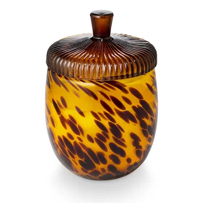 Illume Woodfire Speckled Glass Acorn Candle, 11.5 Oz. In Brown