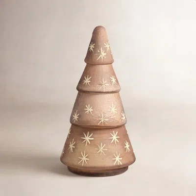 Illume Woodfire Star Glass Tree Woodfire In Brown