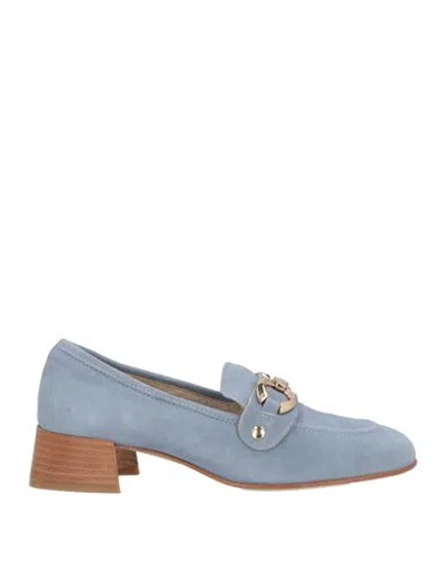 Illuminal Woman Loafers Pastel Blue Size 7 Leather