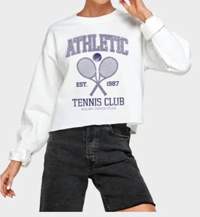 Illustrated Society Athletic Tennis Club Sweatshirt In White