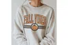 Illustrated Society Fall Vibes Vintage Graphic Sweatshirts In Oatmeal Heather In White