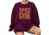 Illustrated Society Women's Spice Girl Vintage Graphic Sweatshirts In Burgundy In Brown