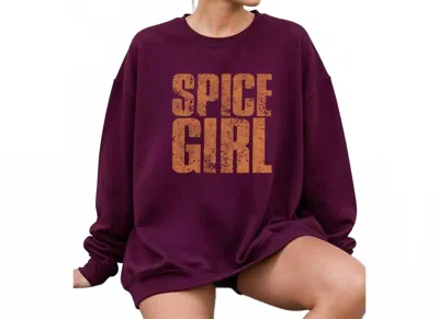 Illustrated Society Women's Spice Girl Vintage Graphic Sweatshirts In Burgundy In Brown