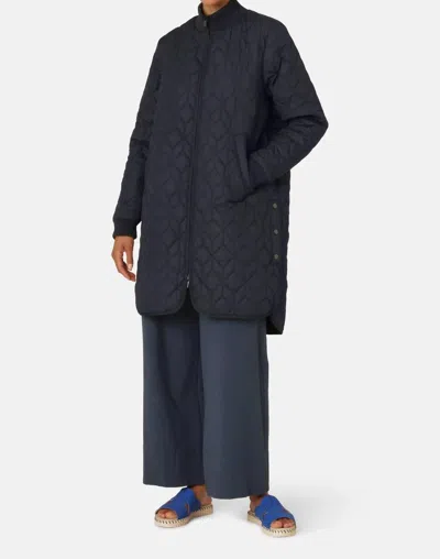 Ilse Jacobsen Art 06 Quilted Coat In Dark Indigo In Blue