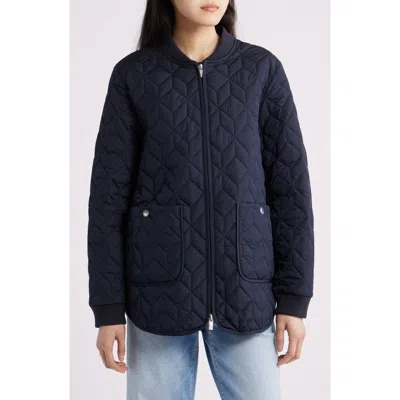 Ilse Jacobsen Art Quilted Coat In Blue