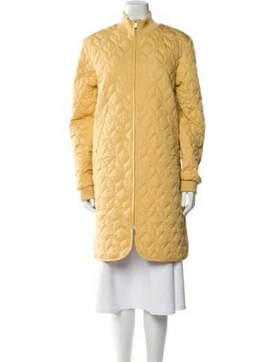 Pre-owned Ilse Jacobsen Coat In Yellow
