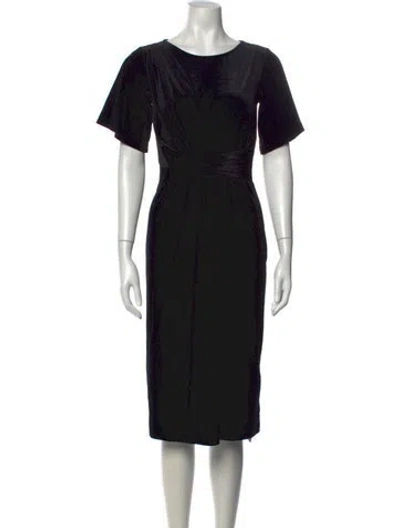 Pre-owned Ilse Jacobsen Crew Neck Knee-length Dress In Black