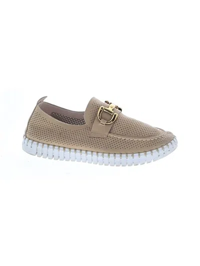 Pre-owned Ilse Jacobsen Flats In Tan