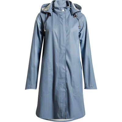 Ilse Jacobsen Hooded Raincoat In Blue