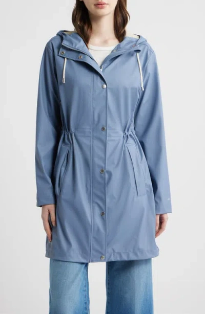Ilse Jacobsen Hooded Waterproof Raincoat In Blue