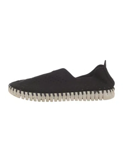 Pre-owned Ilse Jacobsen Lasercut Accents Sneakers In Black