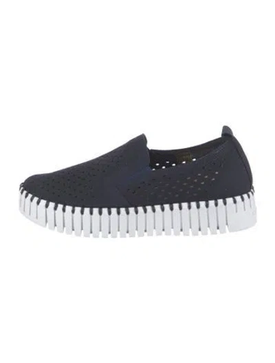 Pre-owned Ilse Jacobsen Lasercut Accents Sneakers In Blue