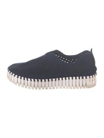 Pre-owned Ilse Jacobsen Lasercut Accents Sneakers In Blue