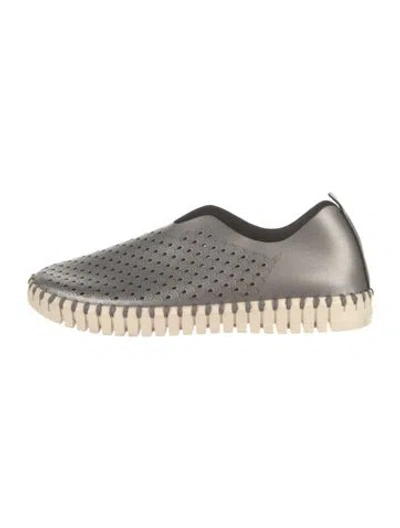 Pre-owned Ilse Jacobsen Leather Espadrilles In Gray