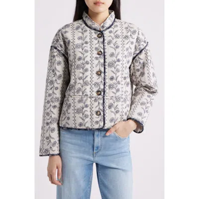 Ilse Jacobsen Ottoma Floral Quilted Cotton Jacket In Neutral