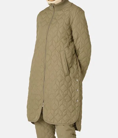 Ilse Jacobsen Padded Quilt Coat In Sage In Multi