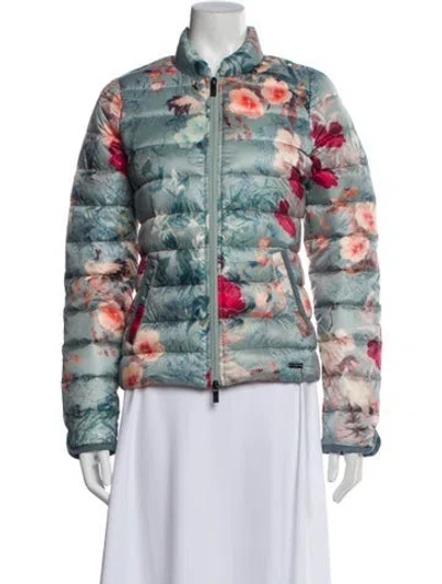 Pre-owned Ilse Jacobsen Printed Down Jacket W/ Tags In Green