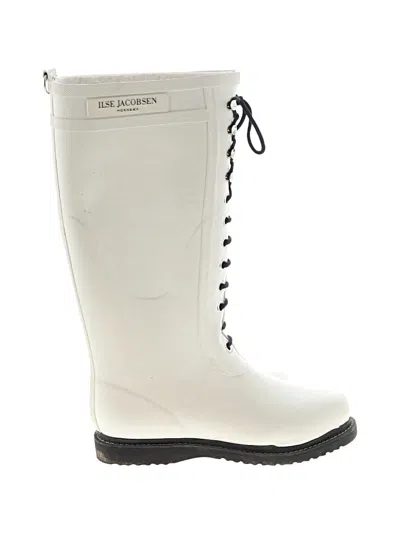 Pre-owned Ilse Jacobsen Rain Boots In Ivory