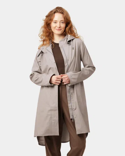 Ilse Jacobsen Rain Womens A-line Rubberised Raincoat In Gray