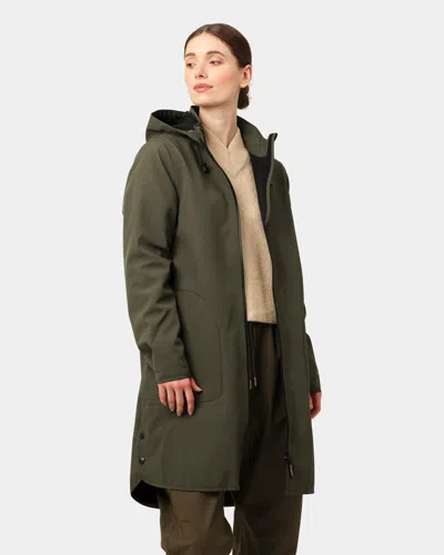Ilse Jacobsen Rain Womens A-line Softshell Raincoat In Green