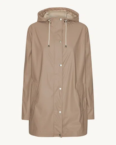Ilse Jacobsen Rain Womens Short Rubberised Raincoat In Brown