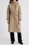 Ilse Jacobsen Rainvision Waterproof Hooded Long Raincoat In Greige