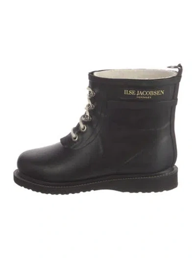 Pre-owned Ilse Jacobsen Rubber Rain Boots In Black