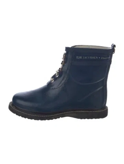 Pre-owned Ilse Jacobsen Rubber Rain Boots In Blue