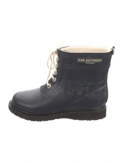 Pre-owned Ilse Jacobsen Rubber Rain Boots In Blue