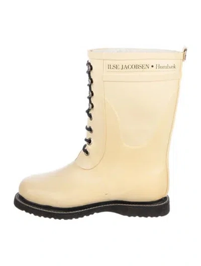 Pre-owned Ilse Jacobsen Rubber Rain Boots In Neutral