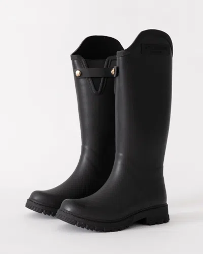 Ilse Jacobsen Rubswift Asymmetric Tall Wellies In Black