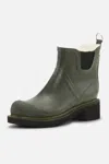 Ilse Jacobsen Short Waterproof Rubber Boot In Army In Green