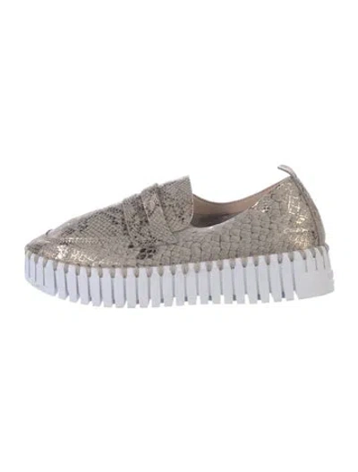 Pre-owned Ilse Jacobsen Suede Animal Print Sneakers In Gray