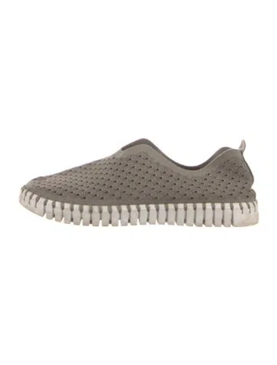 Pre-owned Ilse Jacobsen Suede Lace Pattern Flats In Multi