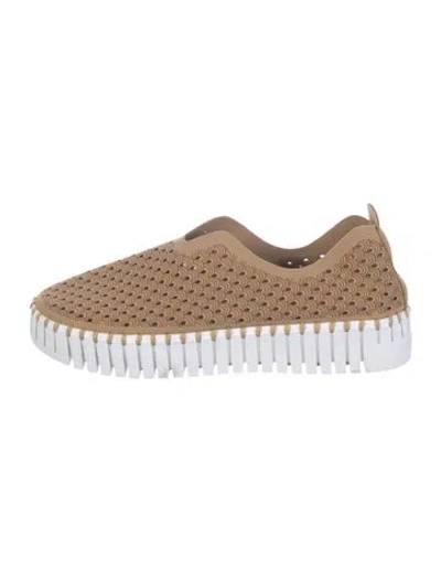 Pre-owned Ilse Jacobsen Suede Lasercut Accents Oxfords In Neutral