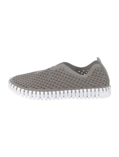 Pre-owned Ilse Jacobsen Suede Patterned Sneakers In Gray