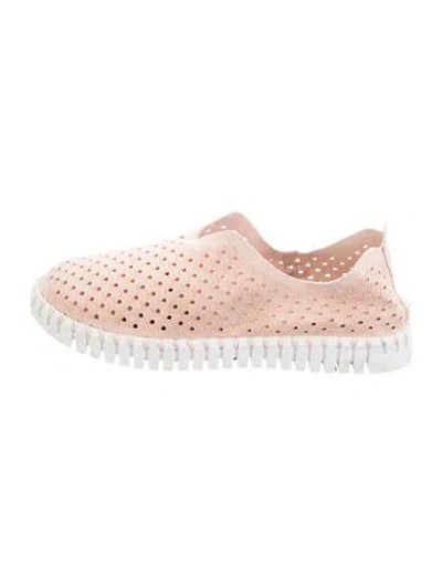 Pre-owned Ilse Jacobsen Suede Patterned Sneakers In Orange