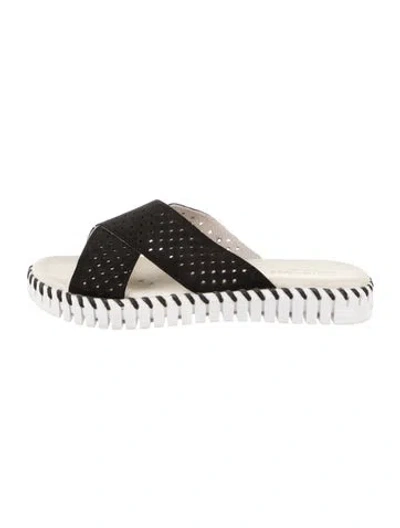 Pre-owned Ilse Jacobsen Suede Slides In Grey